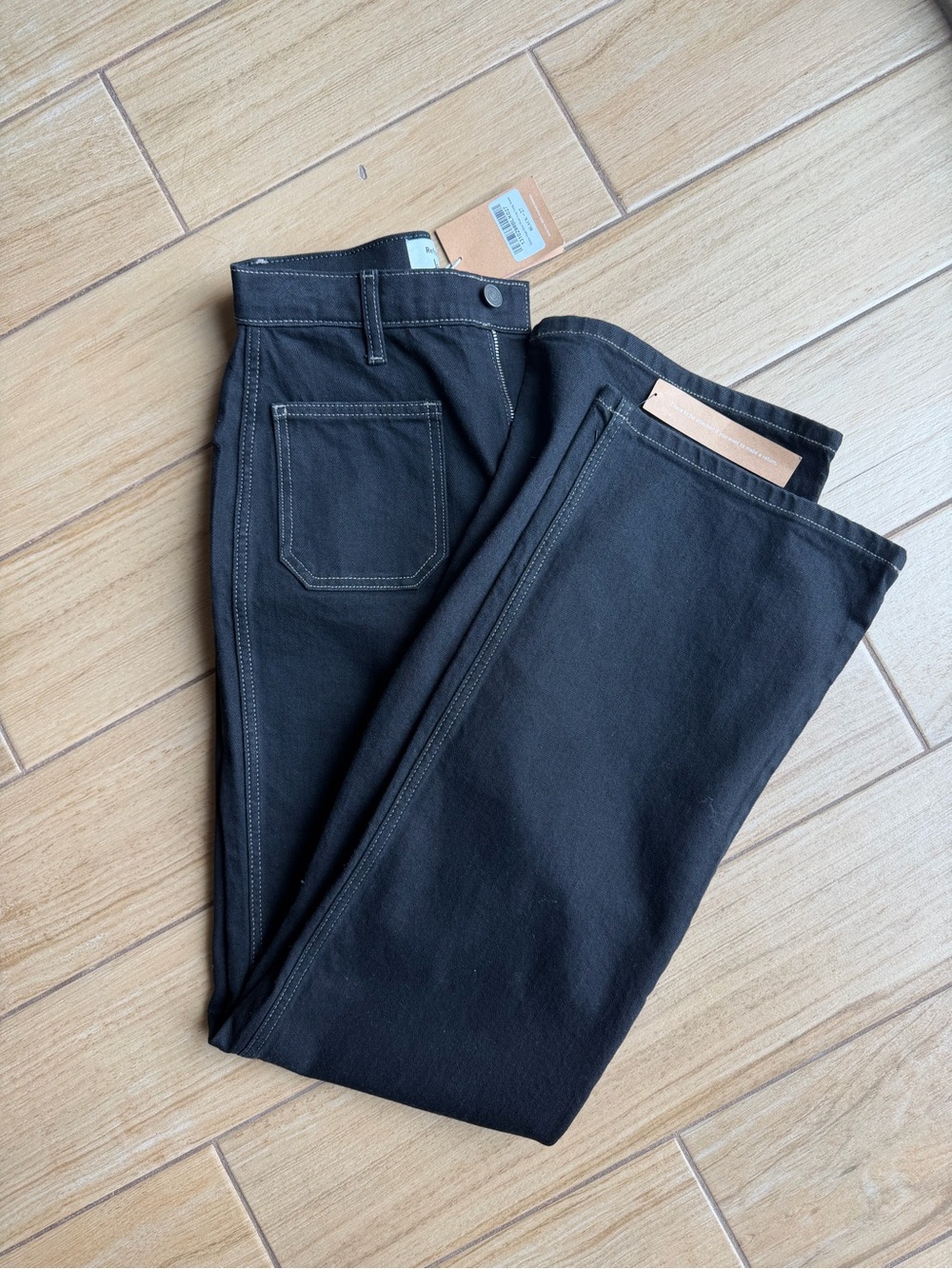 NWT Reformation Alyssa Stretch High Rise Wide Leg Long Jeans - Picture 7 of 7